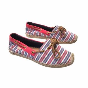 Sperry Top Sider Striped Espadrilles Flats 7M